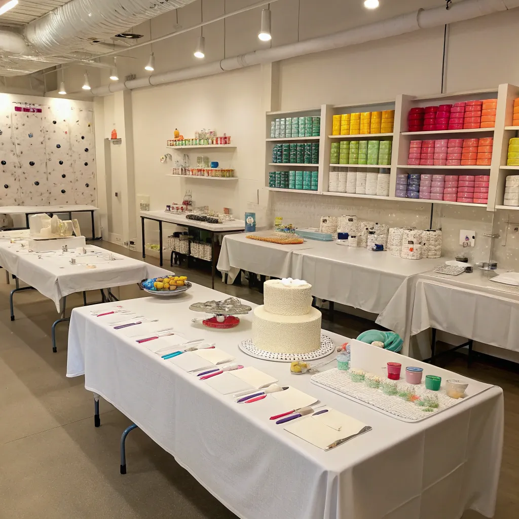 Interior of Cake Decorating Workshop Studio
